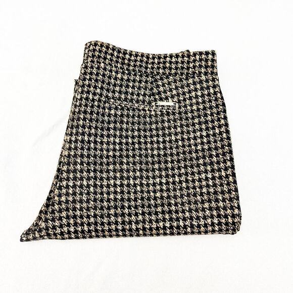 Michael Kors Houndstooth Patterned Print Slacks Blk-Brn SZ XL - Picture 1 of 7